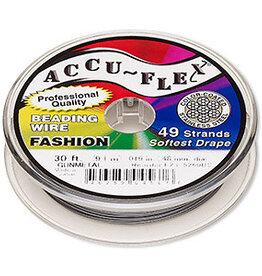 Accu-Flex Accu-flex Beading Wire Gunmetal .019 30Ft