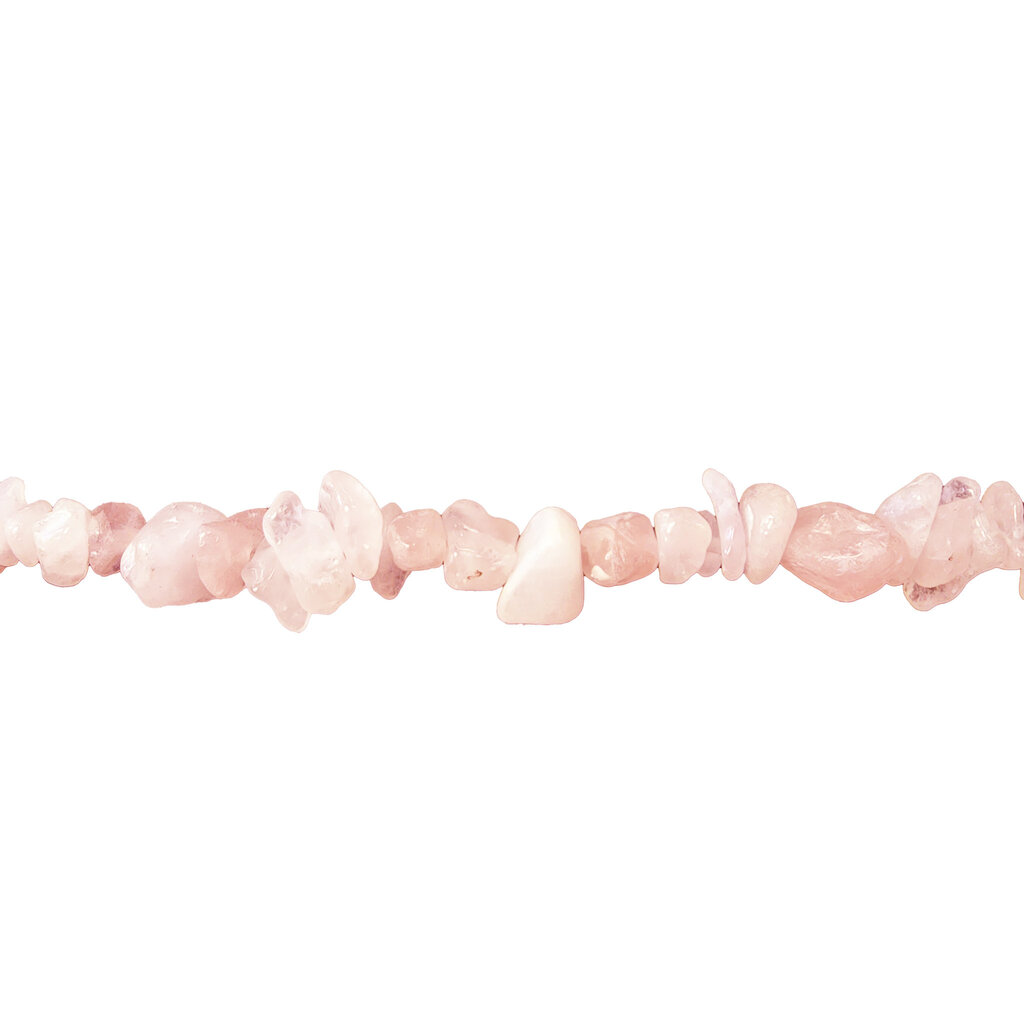 Rose Quartz Gemstone Chips Medium 32" Strand