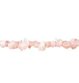 Rose Quartz Gemstone Chips Medium 32" Strand