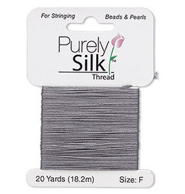 Purely Silk Thread Silk Dark Grey F 20Yrds