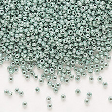 Preciosa Sb#11 Loose Opaque Green Luster CW 50gm pkg.