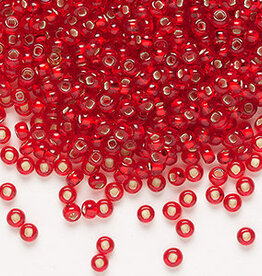 Preciosa Sb#8 Loose SH TP Silver-Lined Red 50gm pkg.