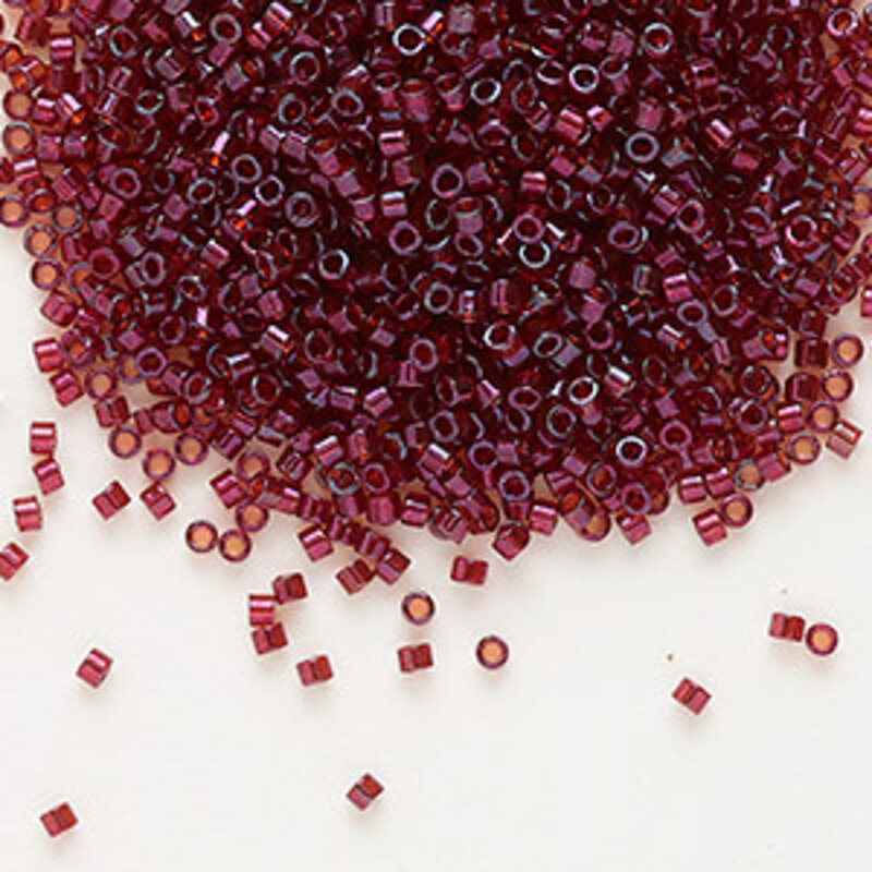 Miyuki Delica #11 Translucent Gold Luster Garnet DB0105 7.5gms
