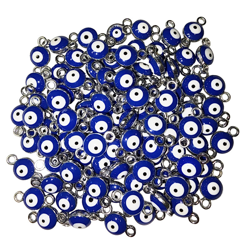 Double Loop Evil Eye Charms 3pcs.