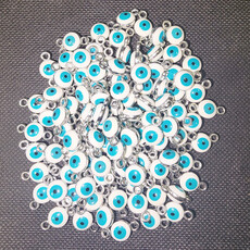 Double Loop Evil Eye Charms 3pcs.