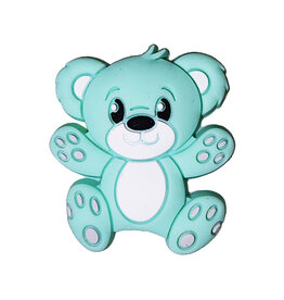 Green Bear Silicone Charm 27x29mm