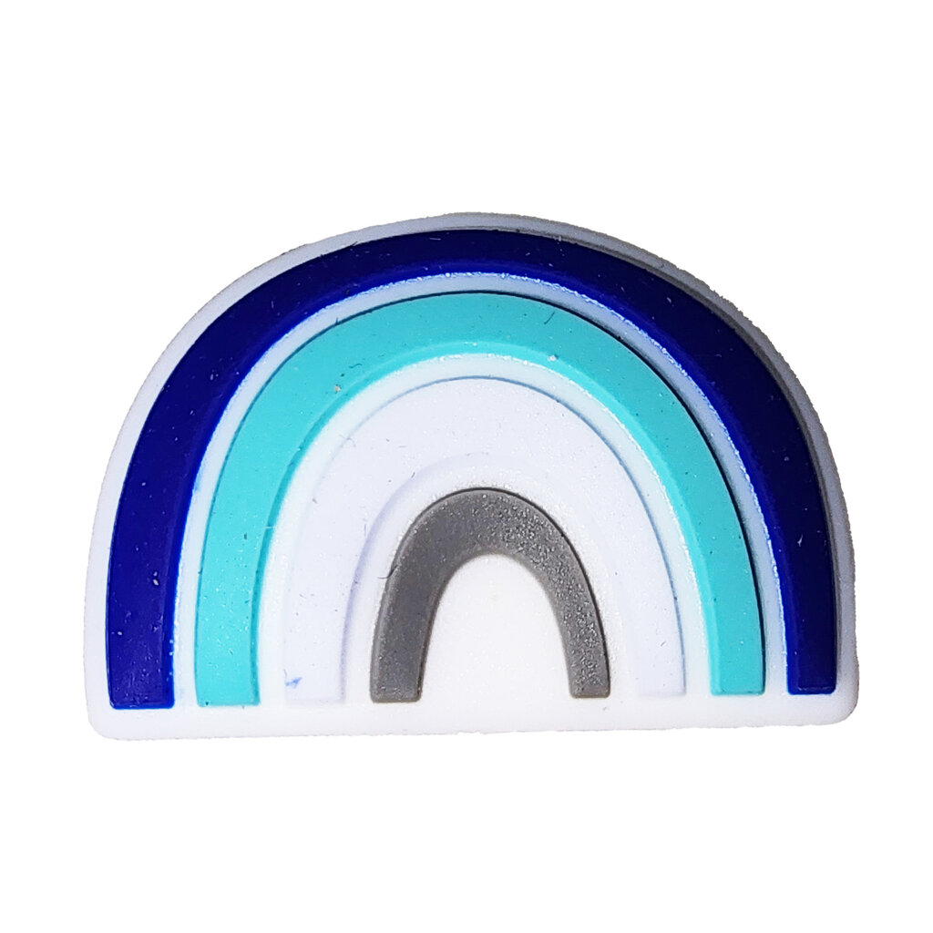 Blue Rainbow Silicone Charm 18x25mm