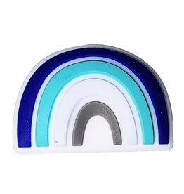 Blue Rainbow Silicone Charm 18x25mm
