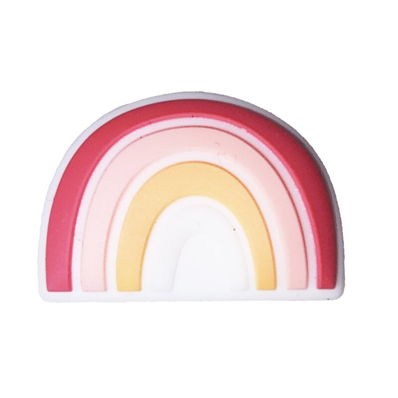 Pink Rainbow Silicone Charm 18x25mm