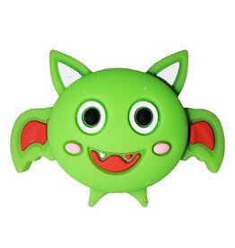 Silicone Bead Green Bat Silicone Charm 25x34mm