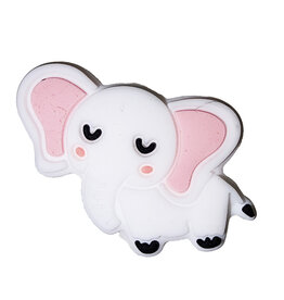White Elephant Silicone Charm 25x31mm
