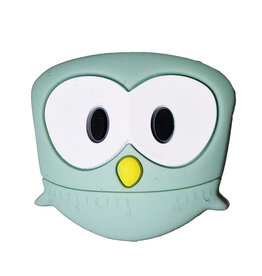 Green Owl Silicone Charm 25x28mm