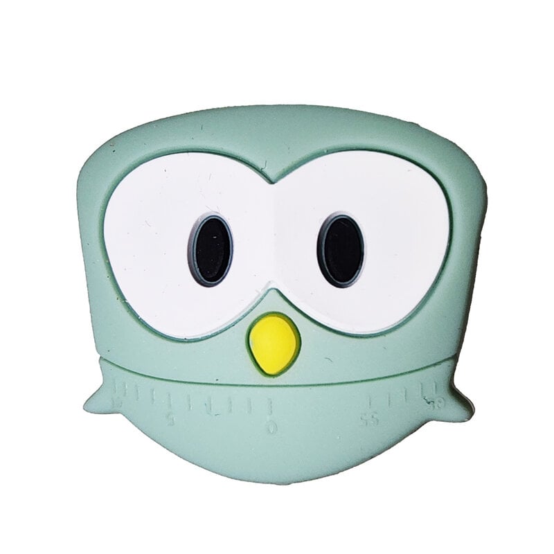 Green Owl Silicone Charm 25x28mm
