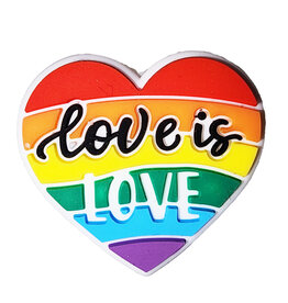 Pride Heart Silicone Charm 23x26mm