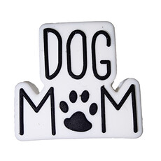 Silicone Bead Dog Mom Silicone Charm 23x25mm