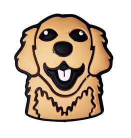 Brown Dog Silicone Charm 28x26mm