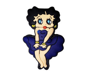 betty boop blue dress Silicone Charm 31x20mm Calista Black and Multi Betty Boop brings equal x-sibling-handle:austen-cowl-neck-maxi-dress-sand-1 Size:Resilient