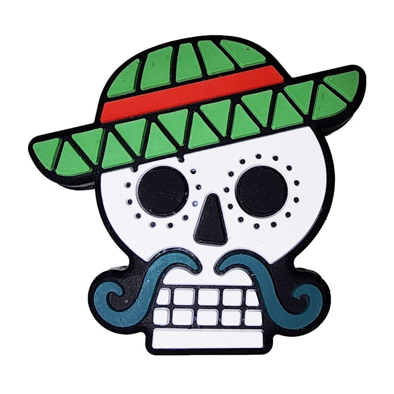 Sugar Skull Silicone Charm 30x33mm