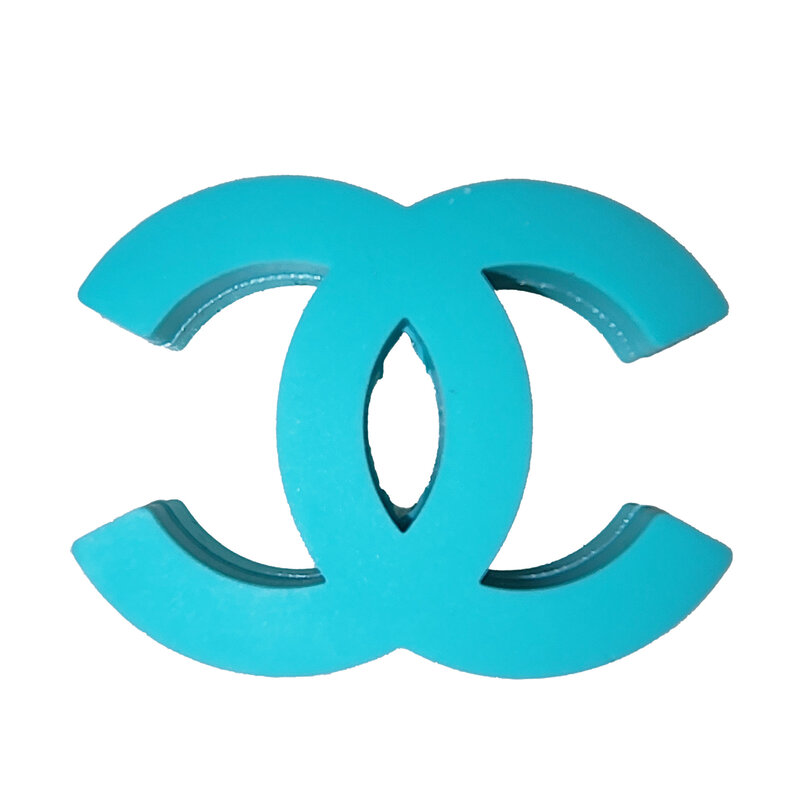 Double C Silicone Charm 25x34mm