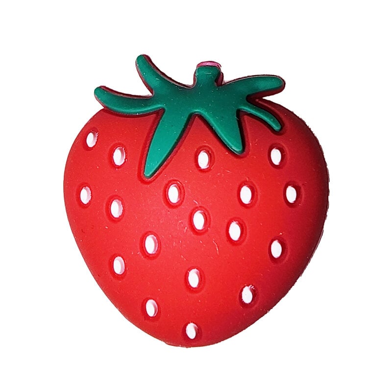Strawberry Silicone Charm 27x25mm