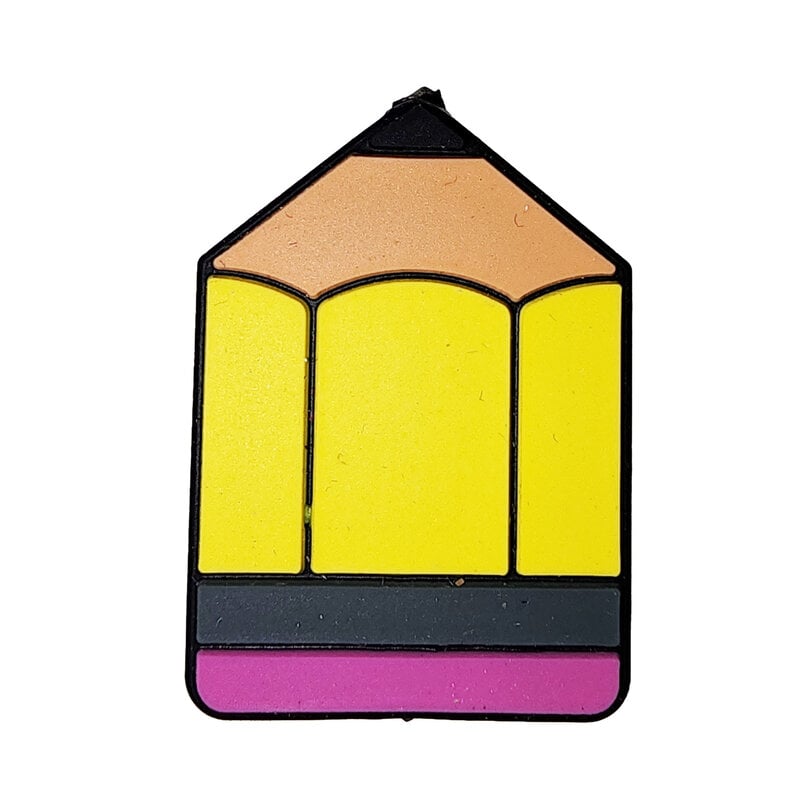 Pencil Silicone Charm 30x21mm