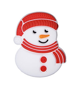 Silicone Bead Snowman Silicone Charm 30x23mm