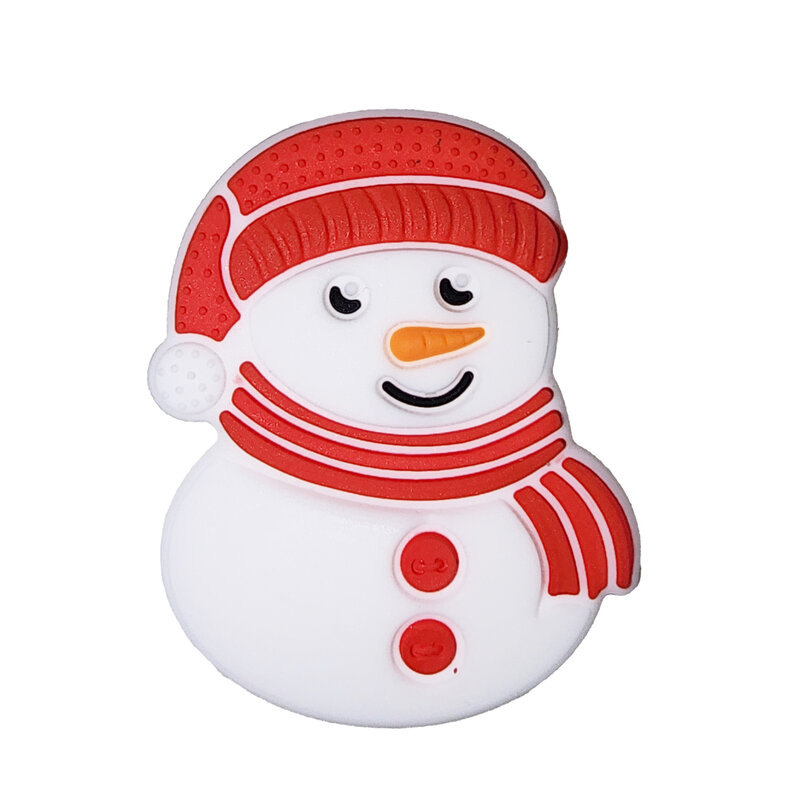 Silicone Bead Snowman Silicone Charm 30x23mm