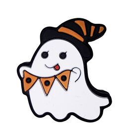 Silicone Bead Ghost Witch Silicone Charm 28x26mm