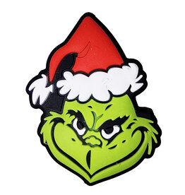 Silicone Bead Grinch Head Silicone Charm 29x25mm