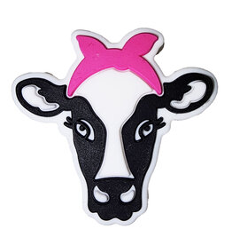 Cow with Bandana Silicone Charm 27x30mm