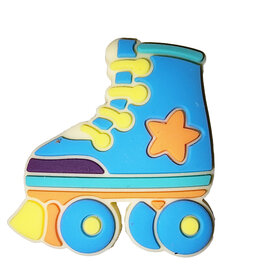 Blue Rollerskate Silicone Charm 28x26mm
