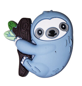 Silicone Bead Blue Sloth Silicone Charm 32x33mm