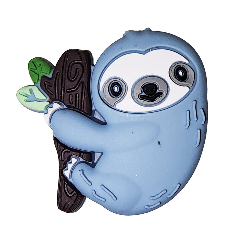 Silicone Bead Blue Sloth Silicone Charm 32x33mm