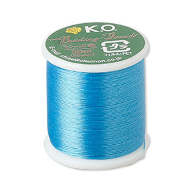 KO Nylon Beading Thread, Assorted Colors, Japanese Pre-Waxed 100% Nylon,  330TEX, Tangle Resistant Knotting Cords, 50m /55 yds Spool, Use for Seed  Bead