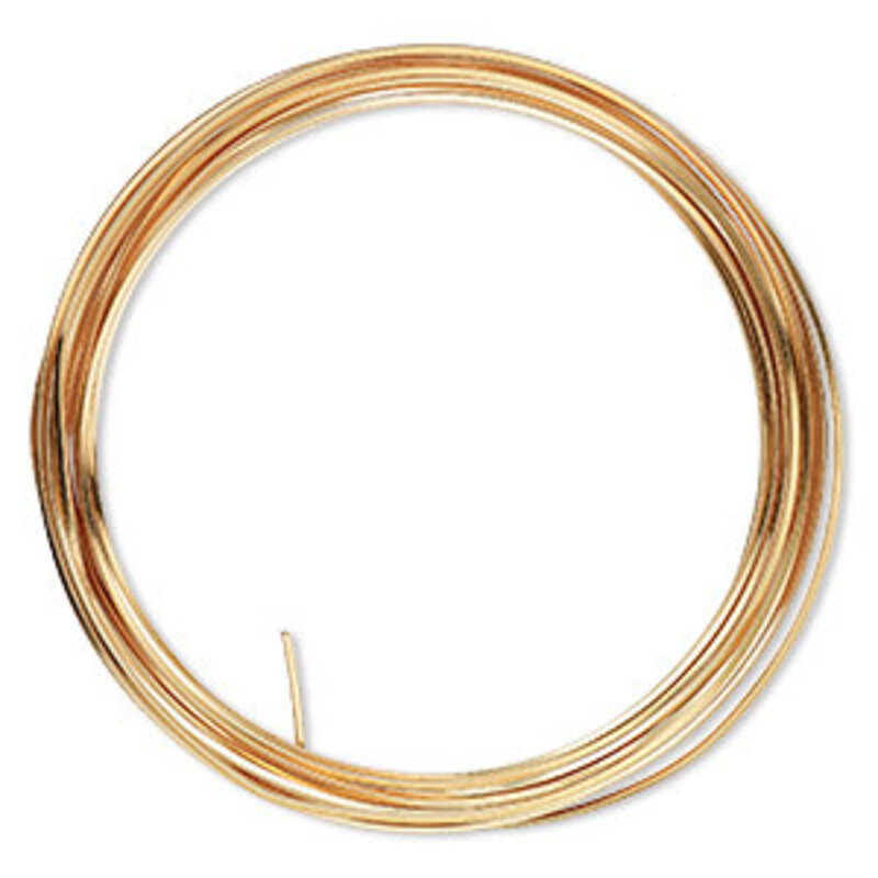 ParaWire ParaWire Gold-Finished Copper Square Wire 21Gauge 4Yards