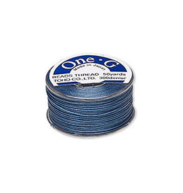 Toho Beads One-G Nylon Thread Blue #0 50YD