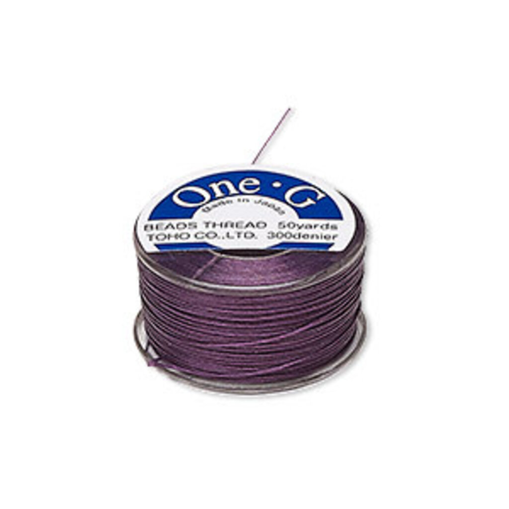 Toho Beads One-G Nylon Thread Purple #0 50YD