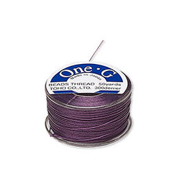 Toho Beads One-G Nylon Thread Purple #0 50YD