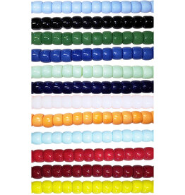 Opaque Crow Beads 16" Strand