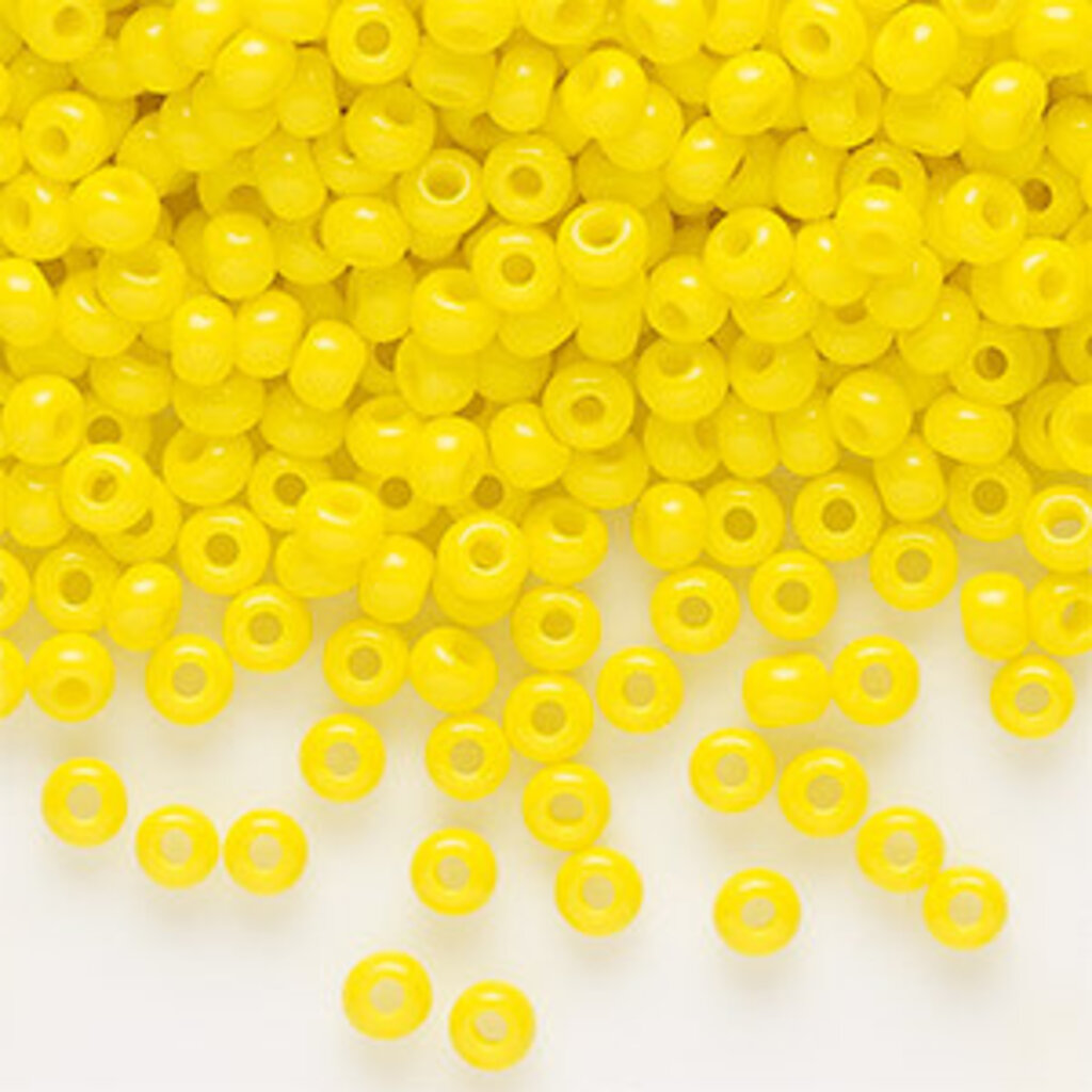 Preciosa Sb#8 Loose Opaque Lemon Yellow 50gm pkg.