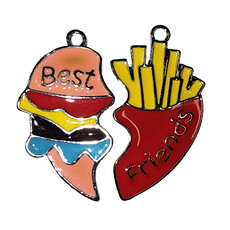 Matching Best Friends Buger and Fries Charm 31x17mm