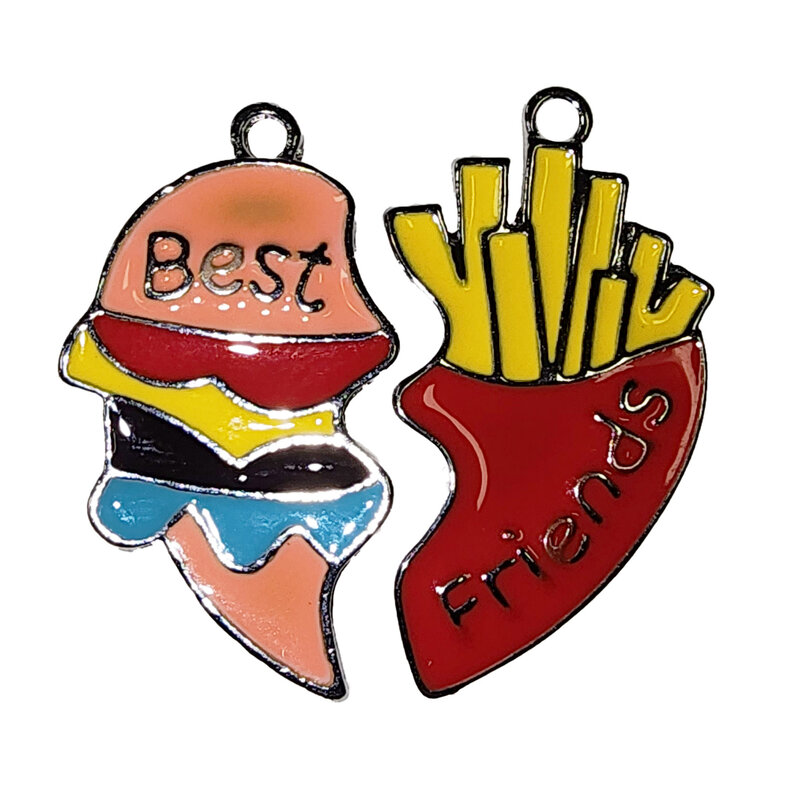 Matching Best Friends Buger and Fries Charm 31x17mm