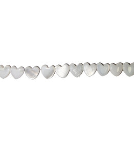 Shell Beads Heart Side Drilled 6mm