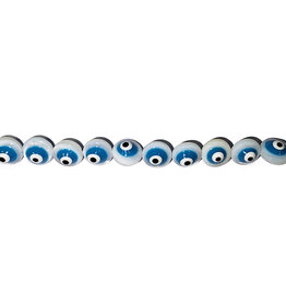Evil Eye Shell Beads 16" Strand 8mm