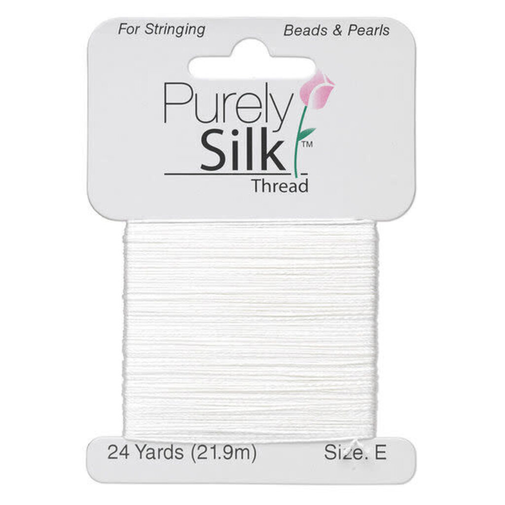 Purely Silk Thread Silk White E Card