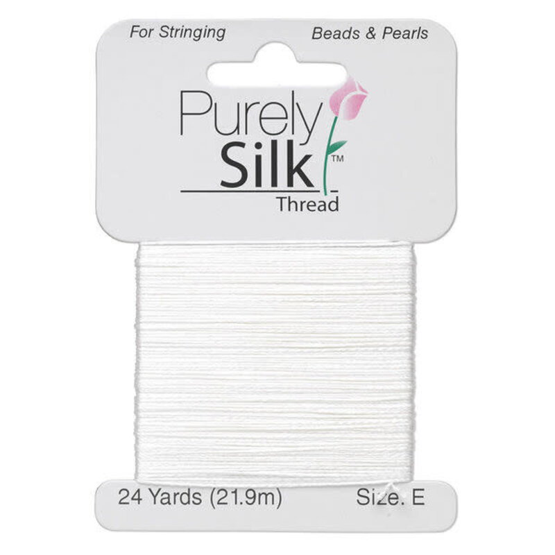 Purely Silk Thread Silk White E Card