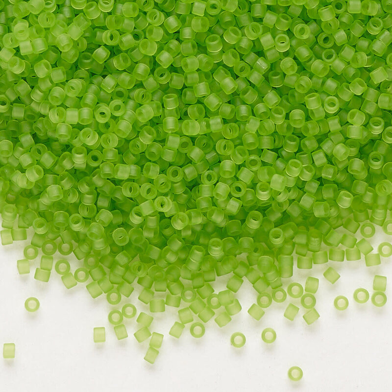 Miyuki Delica #11 Translucent Matte Lime DB1266 7.5gms