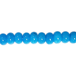Dyed Blue Agate Smooth Rondelle 16" Strand