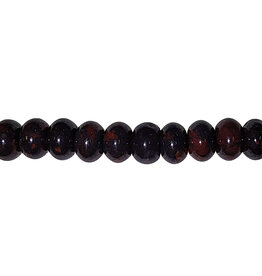 Red Brecciated Jasper Smooth Rondelle 16" Strand