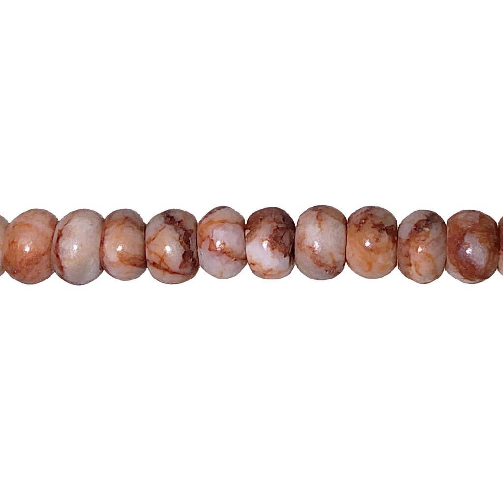 Red Line Jasper Smooth Rondelle 16" Strand